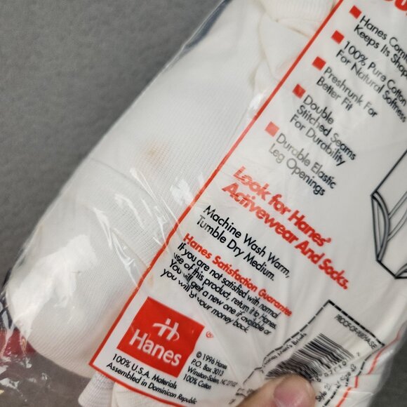 VTG 1996 HANES Pack Of 7 (x2) Classic Briefs Men's Size 42 Briefs Underwear USA - Picture 6 of 6